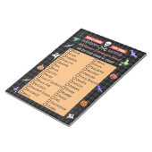 Halloween Cute Kinder Scavenger Hunt List Notitieblok (Schuin)