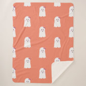 Halloween Cute Little Ghost Girls Sherpa Deken (Voorkant)