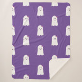 Halloween Cute Little Ghost Girls Sherpa Deken (Voorkant)