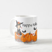 Halloween Cute Little Witch Koffiemok (Voorkant links)