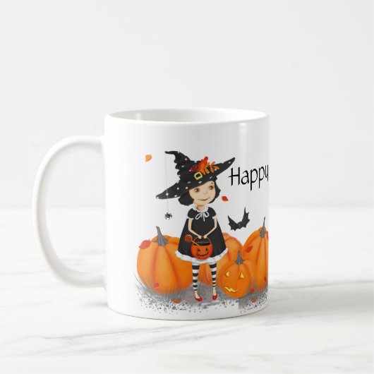 Halloween Cute Little Witch Koffiemok (Links)