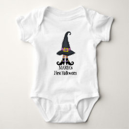 Halloween Cute Minimalist Heksen Schoenen Hoed Een Romper