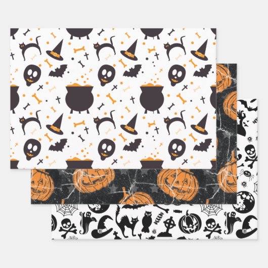 Halloween Cute Mixed Pattern Inpakpapier Vel (Set)