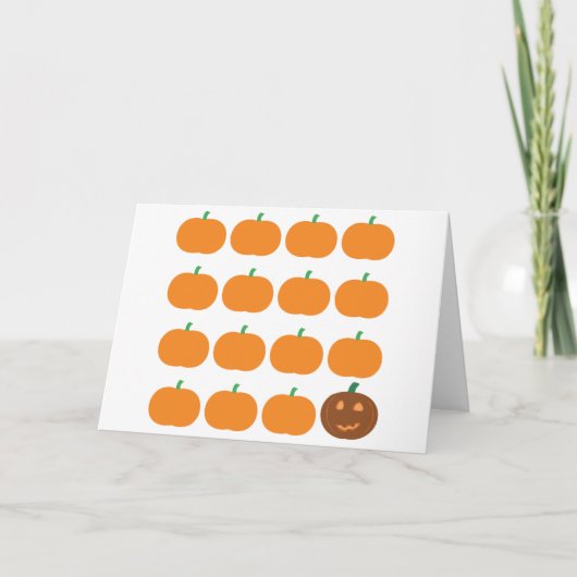 Halloween Cute Pumpkin Patch Kaart (Voorkant)
