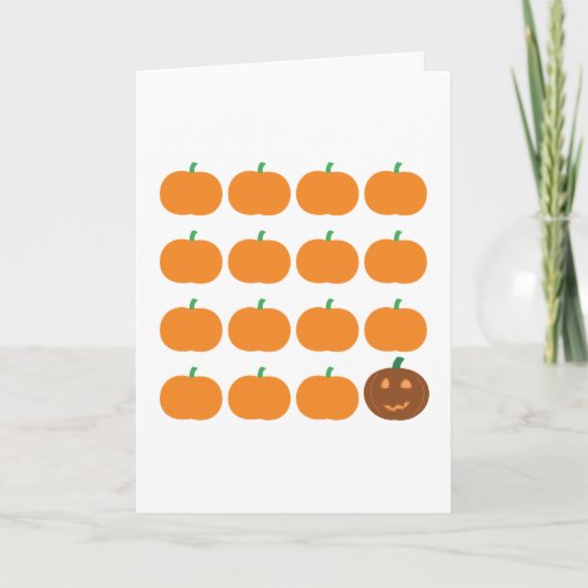Halloween Cute Pumpkin Patch Kaart (Voorkant)