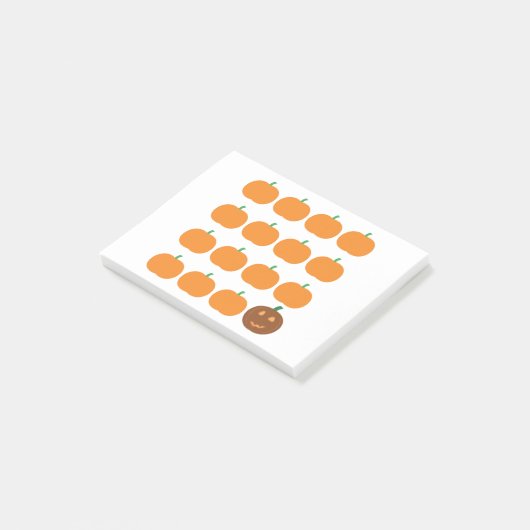 Halloween Cute Pumpkin Patch Post-it® Notes (Schuin)