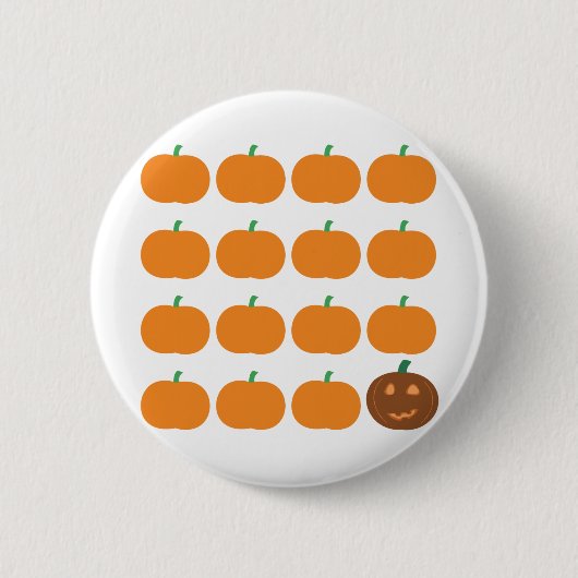 Halloween Cute Pumpkin Patch Ronde Button 5,7 Cm (Voorkant)