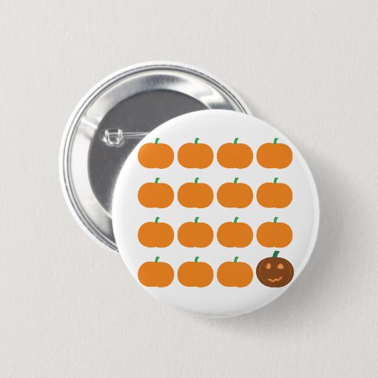 Halloween Cute Pumpkin Patch Ronde Button 5,7 Cm (Voorkant /achterkant)