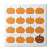 Halloween Cute Pumpkin Patch Tegeltje (Voorkant)