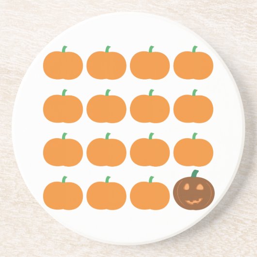 Halloween Cute Pumpkin Patch Zandsteen Onderzetter (Voorkant)