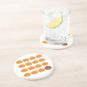 Halloween Cute Pumpkin Patch Zandsteen Onderzetter (Zijkant)