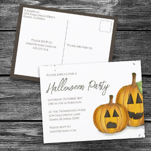 Halloween Cute Pumpkins Jack O'lantern Budget Briefkaart