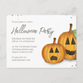 Halloween Cute Pumpkins Jack Simple Social Media Briefkaart (Voorkant)