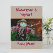 HALLOWEEN/CUTE SCARECROW/PARTIJINVITATIE KAART (Staand voorkant)