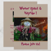 HALLOWEEN/CUTE SCARECROW/PARTIJINVITATIE KAART (Voorkant / Achterkant)