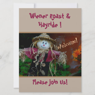 HALLOWEEN/CUTE SCARECROW/PARTIJINVITATIE KAART