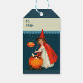 Halloween Cute Short heks CC1238 Clapsaddle Cadeaulabel (Achterkant)