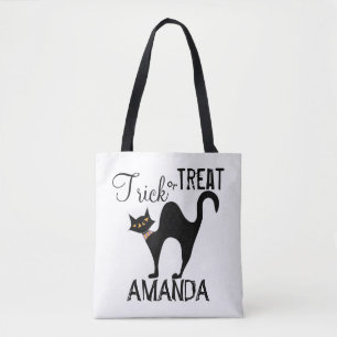 Halloween Cute Simple Trick or treat Cat Tote Bag