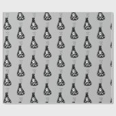 Halloween Cute Skeleton Poison Spooky Bottle Cadeaupapier (Vlak)