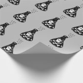 Halloween Cute Skeleton Poison Spooky Bottle Cadeaupapier (Hoek)