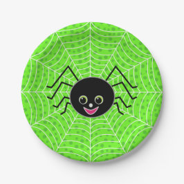 Halloween Cute Spider op internet Papieren Bordje