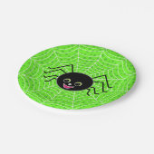 Halloween Cute Spider op internet Papieren Bordje (Gekanteld)