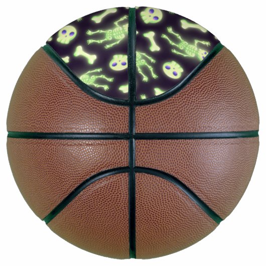Halloween Cute Spooky Glow Skeleton Bot Skull Basketbal (Rechts)
