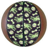 Halloween Cute Spooky Glow Skeleton Bot Skull Basketbal (Verticaal)