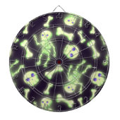 Halloween Cute Spooky Glow Skeleton Bot Skull Dartbord (Voorkant)