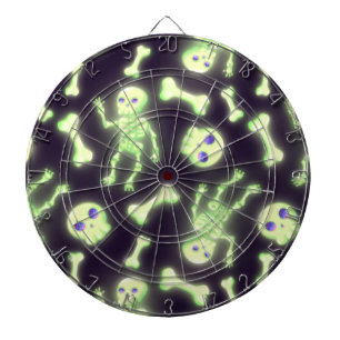 Halloween Cute Spooky Glow Skeleton Bot Skull Dartbord