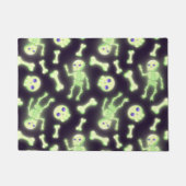 Halloween Cute Spooky Glow Skeleton Bot Skull Deurmat (Voorkant)
