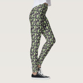 Halloween Cute Spooky Glow Skeleton Bot Skull Leggings (Rechts)