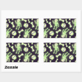 Halloween Cute Spooky Glow Skeleton Bot Skull Rechthoekige Sticker (Vel)