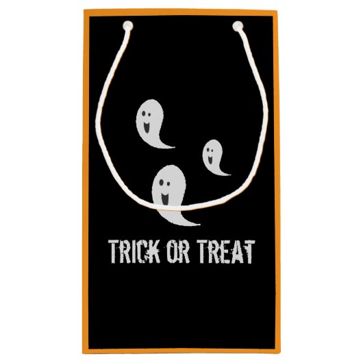 Halloween Cute Spooky Trick or treat Ghosts Klein Cadeauzakje (Achterkant)