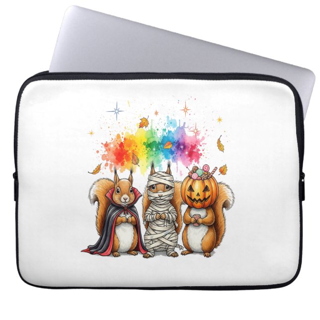 Halloween Cute Squirrels Costume Laptop Sleeve (Voorkant)