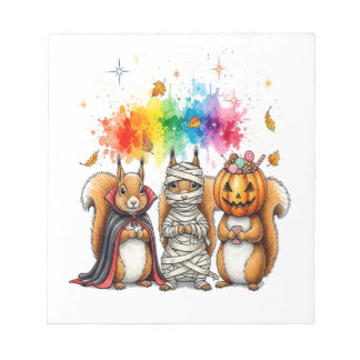 Halloween Cute Squirrels Costume Notitieblok