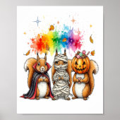 Halloween Cute Squirrels Costume Poster (Voorkant)