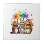 Halloween Cute Squirrels Costume Tegeltje (Voorkant)