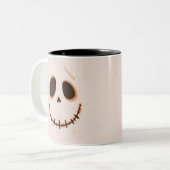 Halloween Cute Stitched Skull Skeleton Coffee Mug Tweekleurige Koffiemok (Voorkant links)