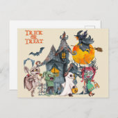 Halloween Cute Trick or treat Creaters Briefkaart (Voorkant / Achterkant)