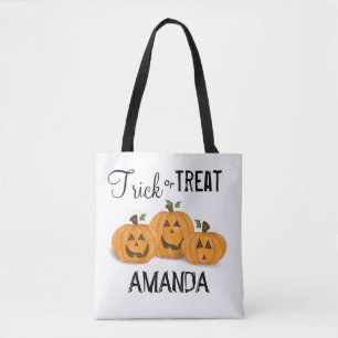 Halloween Cute Trick or treat Funny Pumpkins Tote Bag