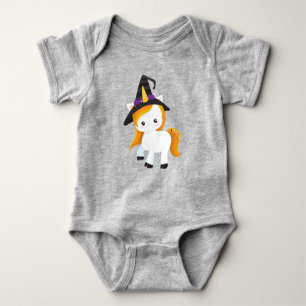 Halloween, Cute Unicorn, Magic Unicorn, Witch Pet Romper