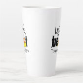 Halloween Cute Whimsical Candy Corn Funny Latte Mok (Voorkant)