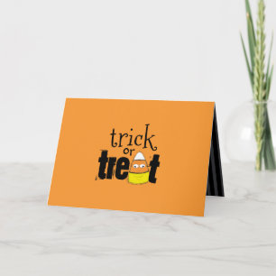 Halloween Cute Whimsical Trick or treat Candy Corn Kaart