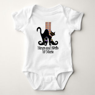 Halloween Cute Whimsische Heksen Schoenen Zwarte K Romper