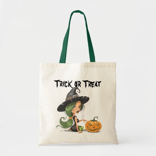 Halloween Cute Witch Bag Tote Bag (Voorkant)