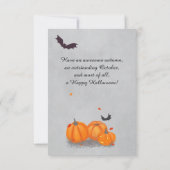 Halloween Cute Witch met pompoen (Achterkant)