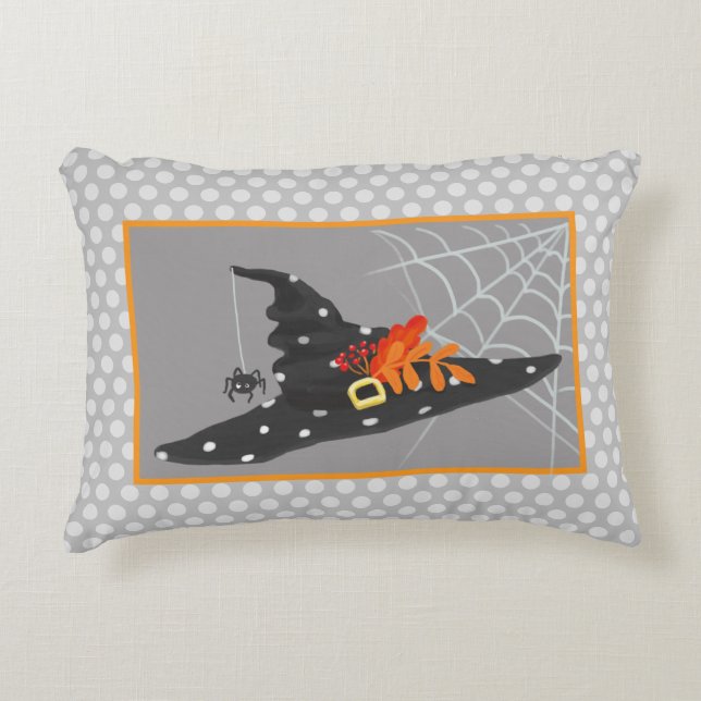 Halloween Cute Witch Pet Accent Kussen (Voorkant)