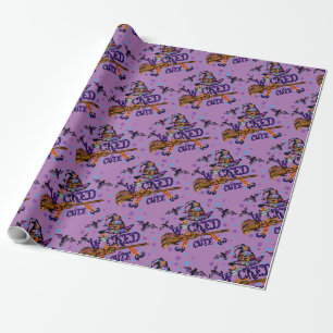 Halloween Cute Wyed Witch Cadeaupapier