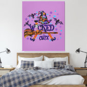 Halloween Cute Wyed Witch Canvas Afdruk (Insitu (Slaapkamer))